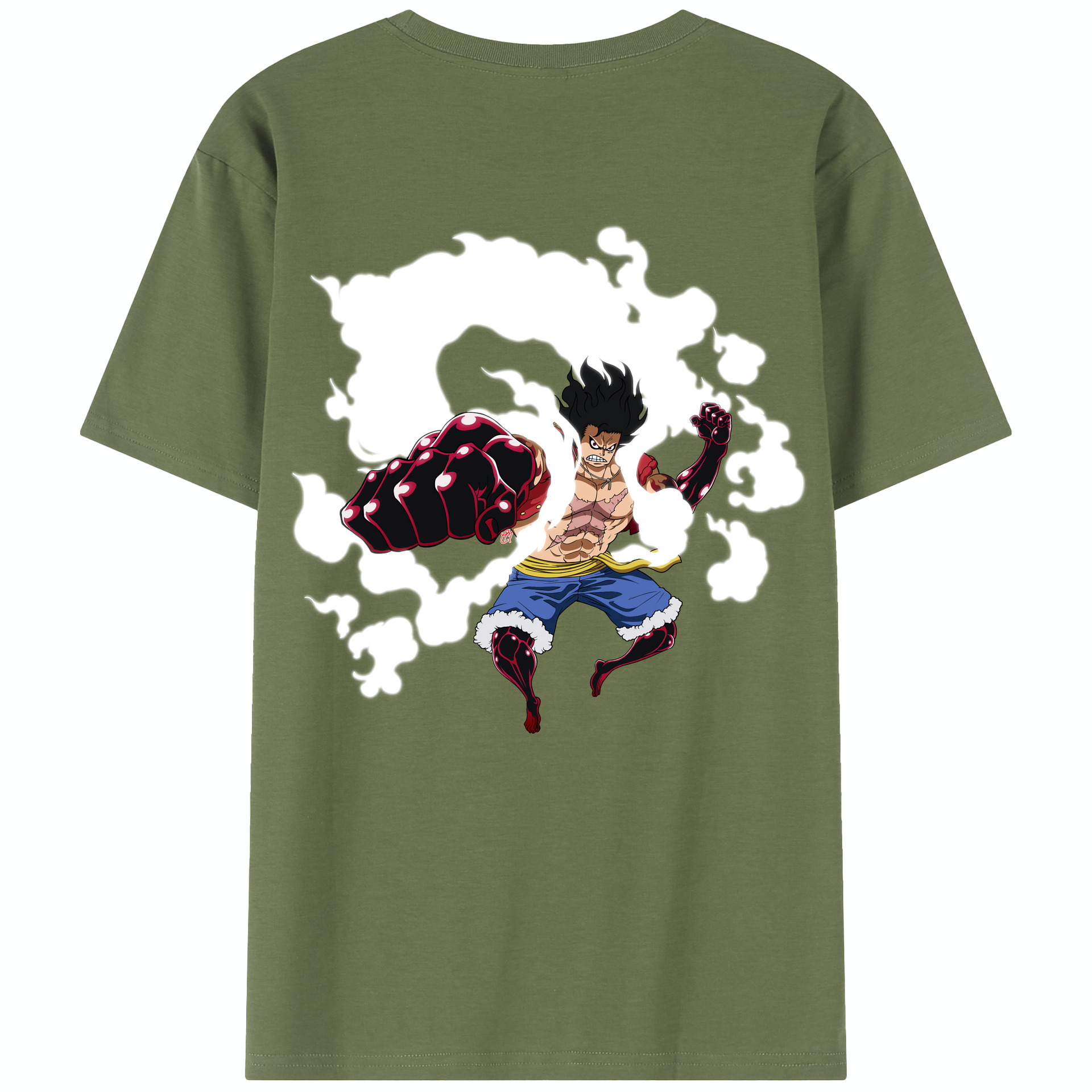 ワンピース モンキー・D・ルフィ ONE PIECE Monkey D. Luffy 綿100％半袖Tシャツ（背面プリント）